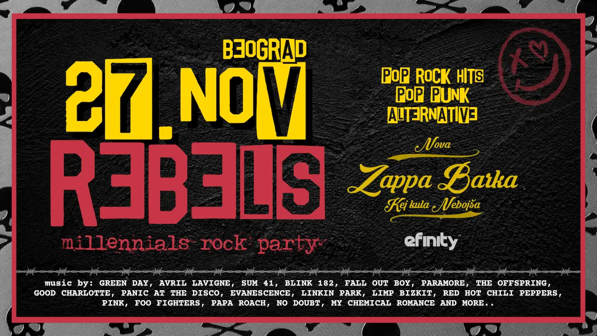 Artwork for REBELS: MILLENNIALS ROCK PARTY